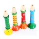 Wooden Kids Colorful Flare Toddler Toy Wooden Flare Nozzle Musical Instrument Toddler Boys Sound Music Toy