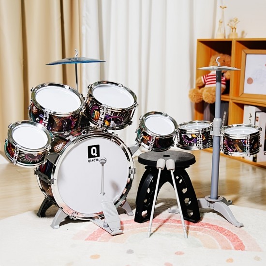 Children's Drum Set Beginner Toy Boy Musical Instrument 3-6 Years Old Drumming Musician Home Enlightenment Puzzle