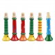 Wooden Kids Colorful Flare Toddler Toy Wooden Flare Nozzle Musical Instrument Toddler Boys Sound Music Toy