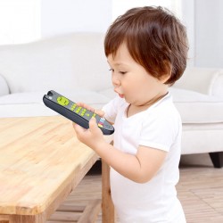 Baby TV Remote Control Toy With Sound Light, Realistic Learning Education Toys With English Spanish French, Toddler Musical Toy, Gifts For Girls Boys